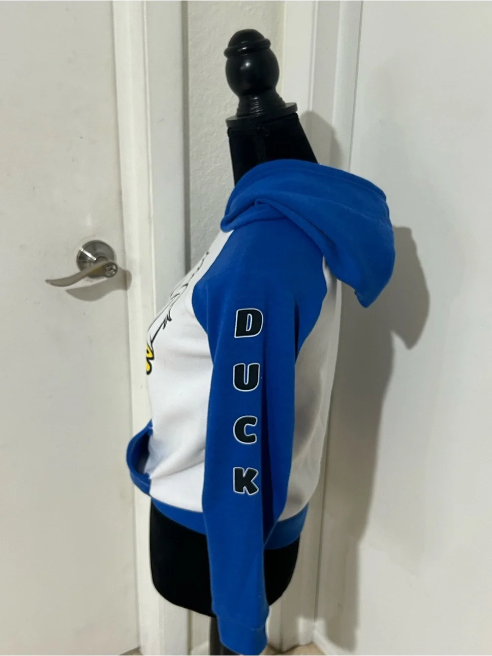 Blue & White Kids Hoodie with Donald Duck Face